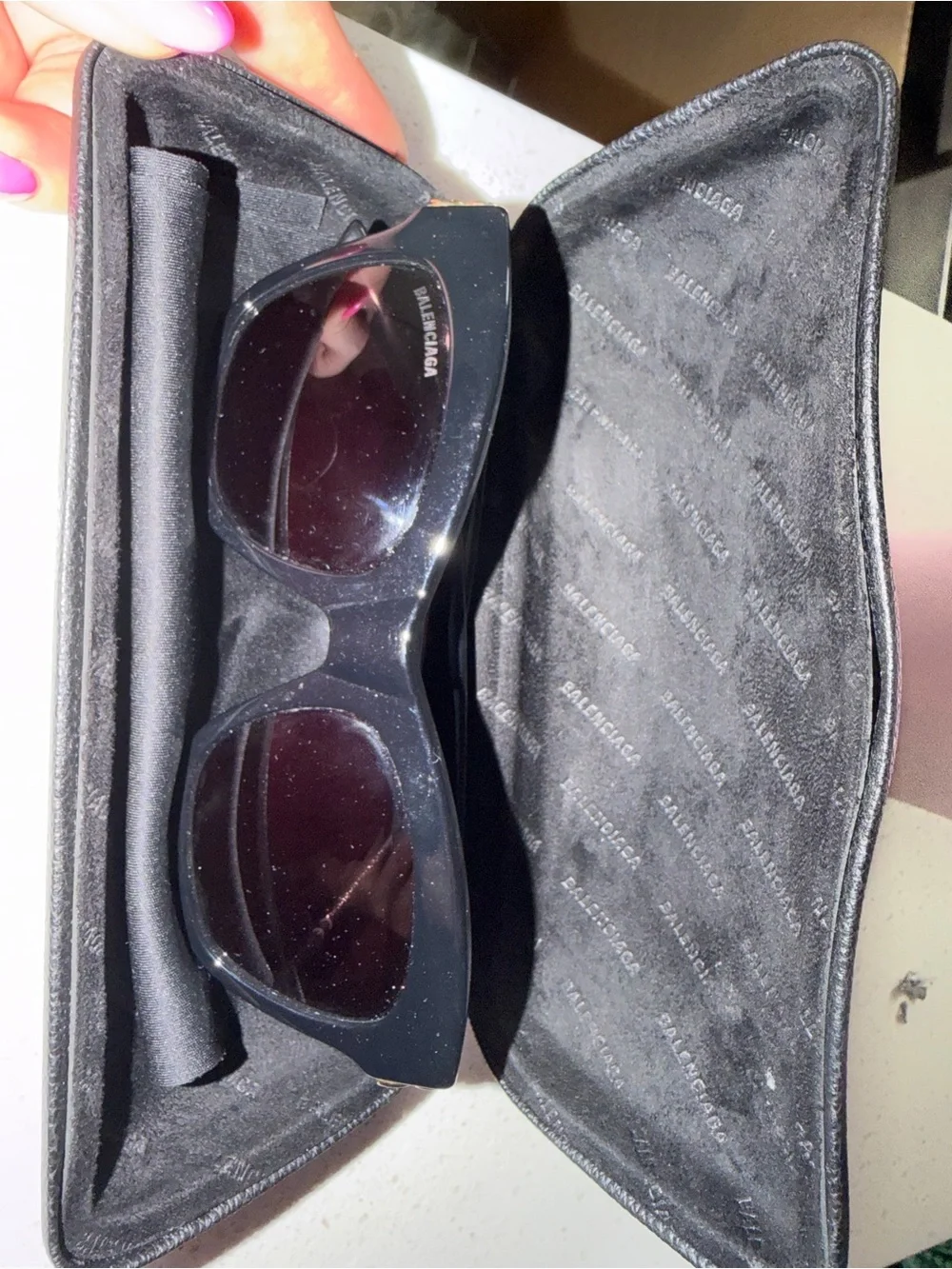 Balenciaga Black BB0132S Butterfly Sunglasses